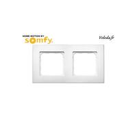 Double cadre Smoove Somfy 9015238 - Blanc laque