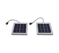 Double chargeur solaire pliable 5 W avec supports - Sortie USB pour téléphones portables - Idéal pour jardin, abri de jardin, garage, extérieur (blanc)