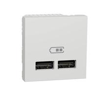 Double Chargeur USB A 1 poste 2 modules Unica Blanc Schneider
