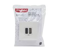 Double chargeur USB A+C 1 poste Mosaic blanc Legrand