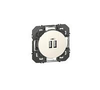 Double chargeur USB DOOXIE 3A finition blanc type-A - LEGRAND - 600343 Noir G
