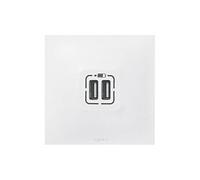 - Double chargeur USB Type A 2,4A 12W - Neptune - blanc