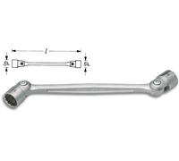 Double clé à douille articulée 8 mm, 9 mm Hazet 645-8X9 Sortie 6 pans intérieurs 179.4 mm
