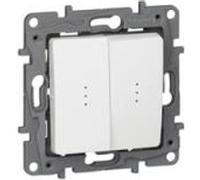 Double Commande Multifonction Lumineuse Pur Legrand Niloé blanc G