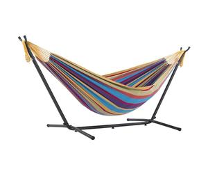 DOUBLE COTTON HAMMOCK WITH STAND (250 CM) - TROPICAL