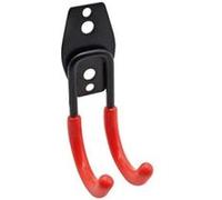 Double crochet mural CQFD 3000-9504 platine métal noir rouge Rouge (crochets) / noir (plaque de fixation)