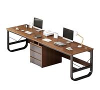 Double cutter moderne en noyer pour la maison, le bureau, la table de travail pour augmenter la productivi et nizat, parfait pour le travail et les études