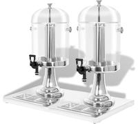 Double distributeur de jus en acier inoxydable 2 x 8 L