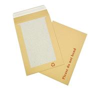 Double Dragon Lot de 50 Enveloppes Cartonnées A6 C6 Manilla | 162mm x 114mm | Impression "Ne Pas Plier" | Rembourrées & Anti-Fraude | Fermeture Autocollante