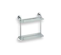 Double étagère de douche en verre OMEGA 40x40x13cm