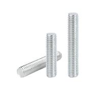 double fileté en acier inoxydable, Tiges Filetées à Double Extrémité en Acier Argent M3-M12 55-140mm 59 Pièces(Silver M6 10pcs,60mm)