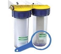 Double filtre anti-tartre 3/4'' avec équerre cartouche et clé - POLAR - FD34C G