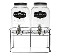 Double Fontaine à Boisson "Bistrot" 8L Transparent