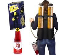 Double Girafe à Bière Jet Pack | Distributeur Boisson | Sac à Dos | Qualité Premium | 2 Réservoirs | 2 x 3L de Boisson | 2 Tireuses à Bière | Apéro | Soirée | House Party | OriginalCup®