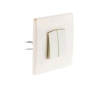 Zenitech Interrupteur double va-et-vient Diwone 10A borne-auto vis et griffes blanc