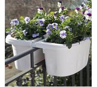 Double jardinière - KLUNIA - 40 cm - Blanc