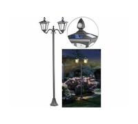 Royal Gardineer Double lampadaire à LED solaire 600 lm avec capteurs PIR SWL-160