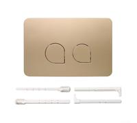 Double panneau de bouton de chasse d'eau robuste pour Geberit Up300 Up320 Units Plus toutes les séries 01 10 20 21 30 50 60 Noir Kit de couvercle de chasse d'eau (doré mat)