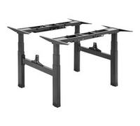 Double pied de bureau motorisé assis-debout, Hauteur 62- 128 cm, Noir