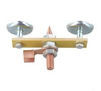 Double pince de masse 115 mm - Accessoire de soudage en métal - Stable - En alliage d'acier massif - Pince de masse 115 mm - Pour soudeur - Borne de terre en forme de A - 115 mm - Pour réparation de