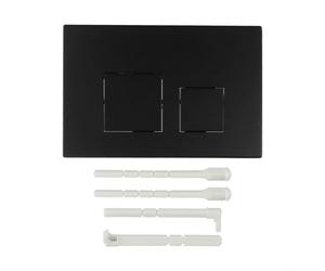 Double plaque de chasse d'eau avec bouton poussoir - Cadre chromé - Accessoire de salle de bain - Pour GEBERIT Sigma01 / Sigma20 / Sigma21 / Sigma30 / Sigma50 UP300 (Noir)