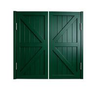 Double Porte Battante en Bois, Porte de Séparation avec Rotation à 180° et Fermeture Automatique, Portillon pour Intérieur, Couloir, Magasin, Quincaillerie Incluse(Dark Green,140x100 cm (WxH))