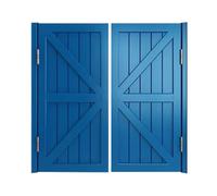 Double Porte Battante en Bois, Porte de Séparation avec Rotation à 180° et Fermeture Automatique, Portillon pour Intérieur, Couloir, Magasin, Quincaillerie Incluse(Dark Blue,135x90 cm (WxH))