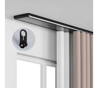 Double porte-courrier SysemCeiling Moun Aluminium Silen Glide Funcion Idéal pour le salon et la chambre à coucher Avec 1 m de longueur Facile InsallaionAméliorez votre décoration d'intérieur