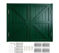 Double Porte Saloon avec Charnières, Porte Battante Ouverture Bidirectionnelle et Fermeture Automatique, Installation Facile pour Maison, Cuisine et Débarras(Dark Green,94x90 cm (WxH))