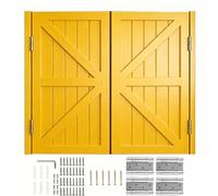 Double Porte Saloon avec Charnières, Porte Battante Ouverture Bidirectionnelle et Fermeture Automatique, Installation Facile pour Maison, Cuisine et Débarras(Yellow,104x90 cm (WxH))
