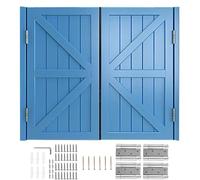 Double Porte Saloon avec Charnières, Porte Battante Ouverture Bidirectionnelle et Fermeture Automatique, Installation Facile pour Maison, Cuisine et Débarras(Light Blue,70x90 cm (WxH))