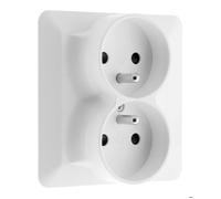 Double prise 2P+T 16A monoposte - Blanc - Artezo - Zenitech