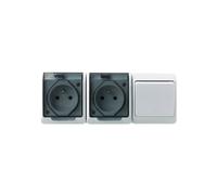 Double prise avec/u 2x2P+Z+ connecteur HERMES 0327-21