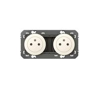 Double prise de courant 2P+T Surface dooxie 16A précâblées finition blanc LEGRAND
