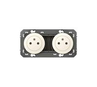 Double prise de courant 2P+T Surface dooxie 16A précâblées finition blanc LEGRAND