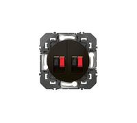 Legrand - Prise haut-parleur double dooxie finition noir - emballage blister