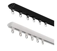 Double rail de plafond en métal - 4,5 m - Réglable - Blanc - Idéal pour la décoration de la maison et du bureau - Installation facile