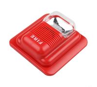 Double sirène 105 dB avec lumière stroboscopique LED et 3 options sonores pour détection d'incendie et installations 12 V 24 V CC (12 V)