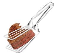 Double Spatule Flipper, Spatule Creux Double Face Tournant Spatule, Spatule Tourneur de Poisson, Pince à Spatule Pour Hamburger Viande