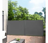 Double store latéral 'Alcazaba' 180x600cm gris protection contre les regards indiscrets protection solaire [pro.tec]