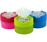 Double taille-crayon Click-Snap M2 Pop plastique couleurs assorties Paquet de 20 pièces