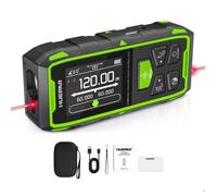 Double télémètre laser 200m, niveau Laser, compteur numérique à faisceau rouge, mesure multi-unités, capteur d'angle et écran LCD