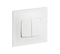 Legrand Interrupteur double ou va-et-vient Neptune 10A monobloc prêt à installer Blanc