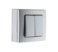 Zenitech - Double va et Vient 10A saillie Bel'Vue - Gris