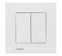 Double va-et-vient Blanc Delta Viva + Plaque Blanc