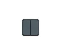 Double va et vient encastrable complet Cubyko - gris