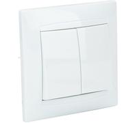 Double va et vient encastré Zyna - Blanc - Zenitech