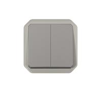 Legrand Commande double étanche Plexo 10A gris