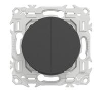 Double va-et-vient ou poussoir 1 poste Schneider Electric Odace noir