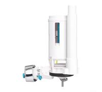 Double valve de chasse d'eau intégrée Mécanisme réglable Bouton poussoir pour sortie de 5,1 cm Efficace Économie d'eau Construction ABS Résistant aux fuites Silicone Blanc Home Comm